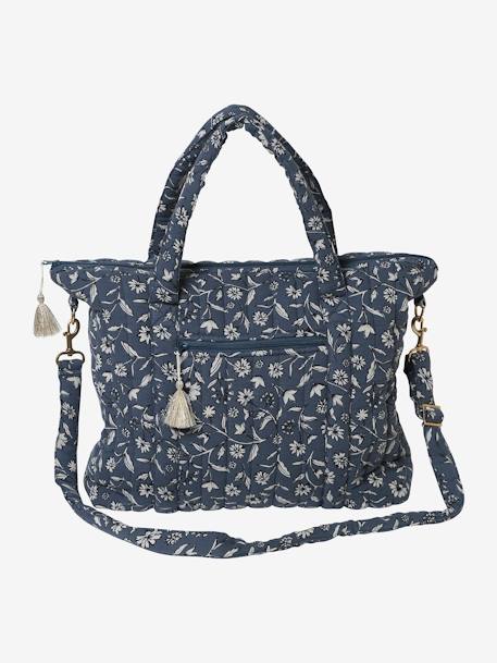 Sac à langer en gaze de coton Plume bleu imprimé+écru+folk+ivoire imprimé+ivoire végétal 5 - vertbaudet enfant 