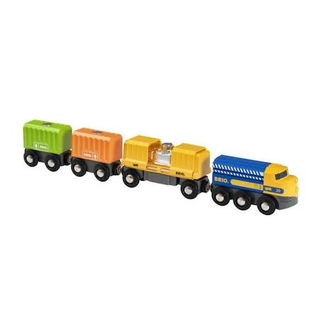 Train de Marchandises BRIO - Ravensburger - 7 pièces - Mixte dès 3 ans - 33982 JAUNE 2 - vertbaudet enfant 