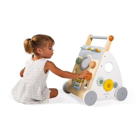 Chariot Multi-Activités Sweet Cocoon JANOD - Chariot de Marche en Bois - Dès 12 mois BEIGE 4 - vertbaudet enfant 