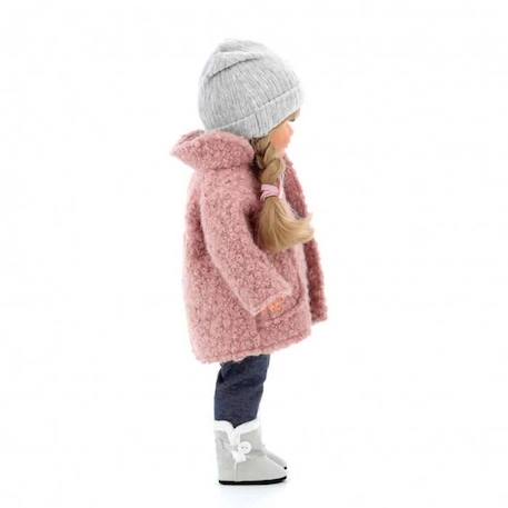 Poupée Francette - PETITCOLLIN - Francette Hiver - Edition numérotée - Rose, gris, jean et fleurs ROSE 3 - vertbaudet enfant 