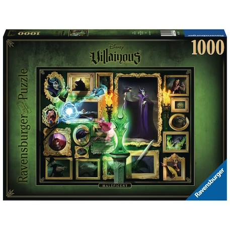 Puzzle 1000 pièces Disney Villainous - Maléfique Ravensburger - Collection Disney Villainous - Dès 14 ans VERT 2 - vertbaudet enfant 