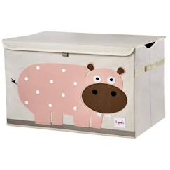 Chambre et rangement-Rangement-Coffre, rangement jouet-Coffre à jouets - 3 SPROUTS - Hippopotame - Tissu - Violet - 62x38x37 cm