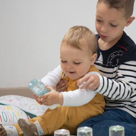 Bouteille sensorielle - smileys - L'Atelier Gigogne - apaiser les petites et grandes émotions de votre enfant ORANGE 4 - vertbaudet enfant 