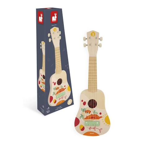 Ukulélé Sunshine JANOD - Jeu de Cordes Supplémentaire - Eveil Musical - Dès 3  Ans beige - Janod