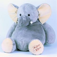 Jouet en peluche - HISTOIRE D'OURS - Eléphant grand modèle - Bleu - Mixte - 38 cm  - vertbaudet enfant