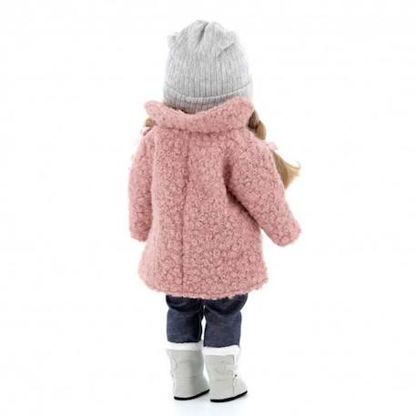 Poupée Francette - PETITCOLLIN - Francette Hiver - Edition numérotée - Rose, gris, jean et fleurs ROSE 4 - vertbaudet enfant 