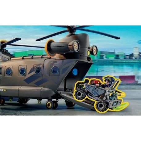 PLAYMOBIL 71149 Hélicoptère de transport des forces spéciales- - Les policiers - City Action- Unité d'élite NOIR 5 - vertbaudet enfant 