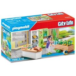 Jouet-Jeux d'imagination-Figurines, mini mondes, héros et animaux-PLAYMOBIL - Boutique de l'école - City Life - Univers scolaire - 58 pièces