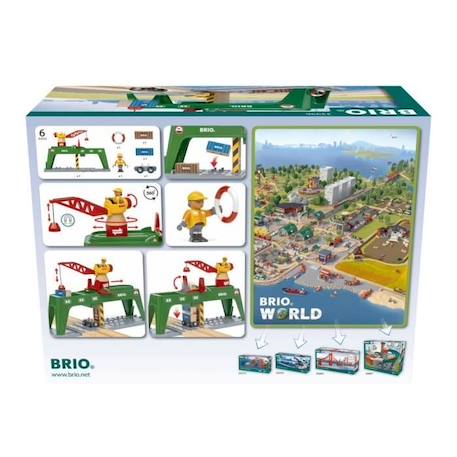 BRIO - Grue double voie de chargement - Accessoire pour circuit de train en bois - Mixte dès 3 ans BEIGE 4 - vertbaudet enfant 