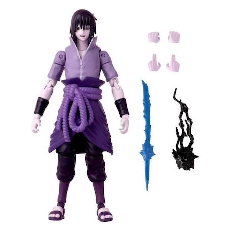 Figurine Anime Heroes 17 cm Sasuke Uchiwa Rinnegan/Mangekyo Sharingan - BANDAI Naruto Shippuden VIOLET 2 - vertbaudet enfant 