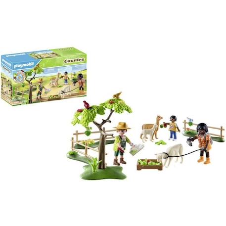 PLAYMOBIL - 71251 - Country La Ferme - Enclos à alpagas et randonneurs BLEU 6 - vertbaudet enfant 