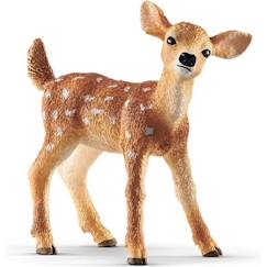 Jouet-Figurine Faon de Virginie - SCHLEICH Wild Life 14820 - Beige - Pour Enfant de 3 Ans et Plus