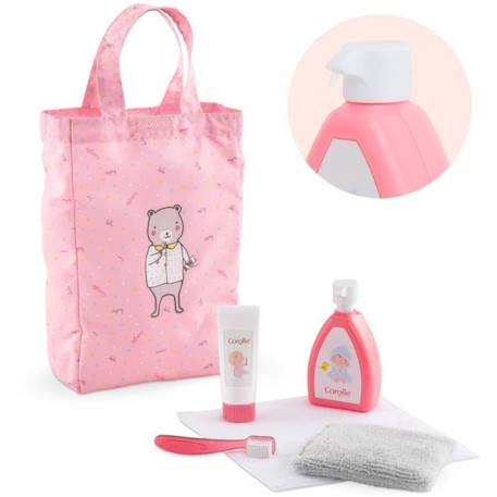 Coffret de toilette Corolle pour poupon 36 et 42cm avec 6 accessoires dès 2 ans ROSE 6 - vertbaudet enfant 