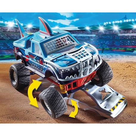 PLAYMOBIL - 70550 - Stuntshow Monster truck de cascade Requin - Jouet pour enfant de 3 ans et plus BLEU 4 - vertbaudet enfant 