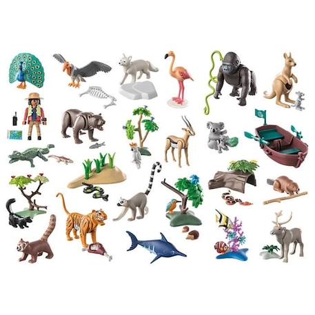 Calendrier de l'Avent PLAYMOBIL - Wiltopia Tour du Monde Animaux DIY - 115 pièces - A partir de 4 ans MARRON 4 - vertbaudet enfant 