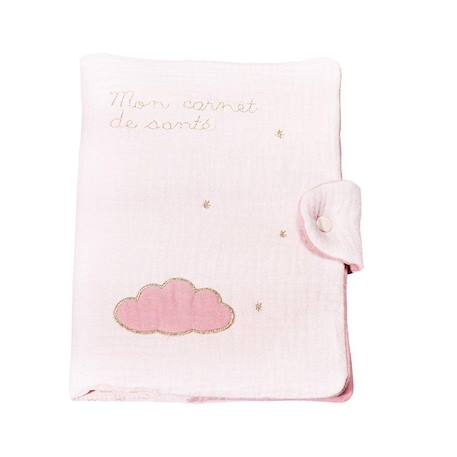 Protège carnet de santé en coton ROSE 1 - vertbaudet enfant 