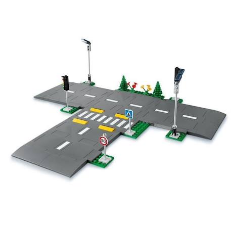 LEGO® City 60304 Intersection à assembler, Jeu construction ville avec panneaux et routes à imbriquer pour garçon ou fille BLEU 2 - vertbaudet enfant 