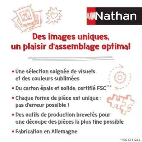 Puzzle 500 pièces - Nathan - Les aventures de Naruto - Dessins animés et BD BLEU 6 - vertbaudet enfant 