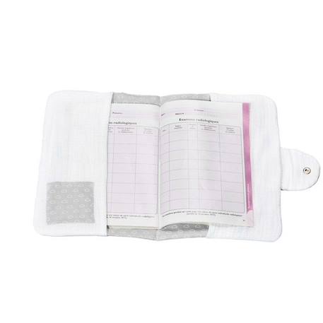 Protège carnet de santé en coton GRIS 2 - vertbaudet enfant 