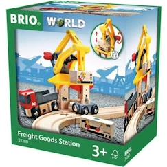 -Brio World Grue de Chargement de Marchandises - Accessoire pour circuit de train en bois - Ravensburger - Mixte dès 3 ans - 33280