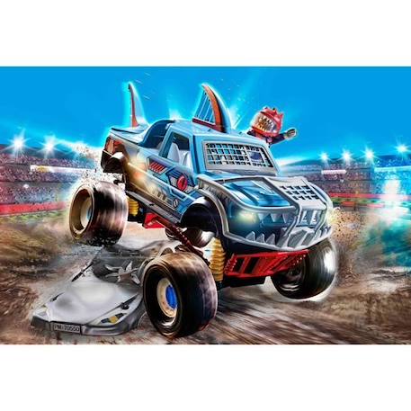 PLAYMOBIL - 70550 - Stuntshow Monster truck de cascade Requin - Jouet pour enfant de 3 ans et plus BLEU 2 - vertbaudet enfant 