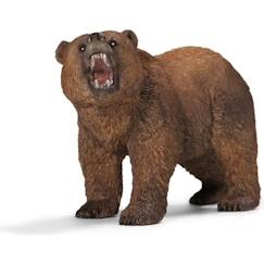 Jouet-Figurine Ours Grizzly - SCHLEICH - Couleur Beige - Pour Enfant de 3 ans et plus - Intérieur