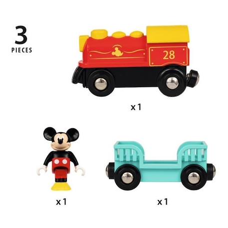 Train à pile Mickey Mouse - BRIO - Ravensburger - Dès 3 ans - 32265 ROUGE 3 - vertbaudet enfant 