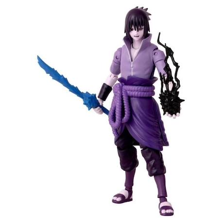 Figurine Anime Heroes 17 cm Sasuke Uchiwa Rinnegan/Mangekyo Sharingan - BANDAI Naruto Shippuden VIOLET 3 - vertbaudet enfant 