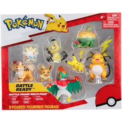 Jouet-Jeux d'imagination-Figurines, mini mondes, héros et animaux-POKEMON Pack de 8 Figurines - 5 et 8 cm - 80299 - Contenu du pack aléatoire