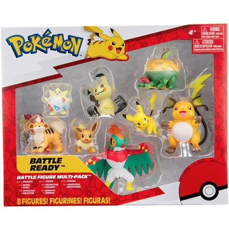 POKEMON Pack de 8 Figurines - 5 et 8 cm - 80299 - Contenu du pack aléatoire BLANC 1 - vertbaudet enfant 