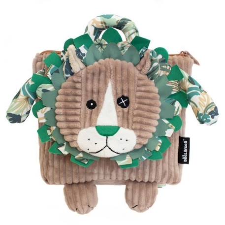 Fille-Accessoires-Sac-LES DEGLINGOS Sac à Dos Velours Jelekros Le Lion Enfant