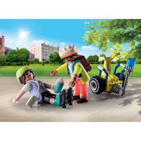 PLAYMOBIL - 71257 - City Action Les Secouristes - Starter Pack - Secouriste avec gyropode BLEU 4 - vertbaudet enfant 