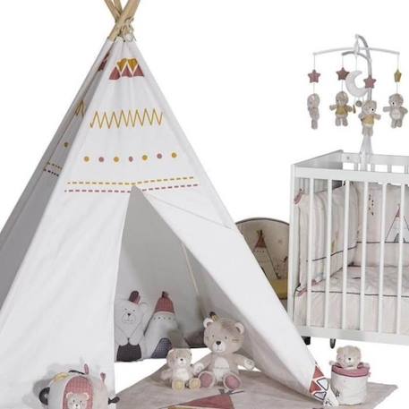 Parure de lit bébé 190x140cm et taie en coton beige BEIGE 4 - vertbaudet enfant 