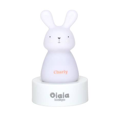 Veilleuse lapin «Charly» de Olala® - Veilleuse enfant rechargeable Induction lumière douce et rassurante BLANC 1 - vertbaudet enfant 