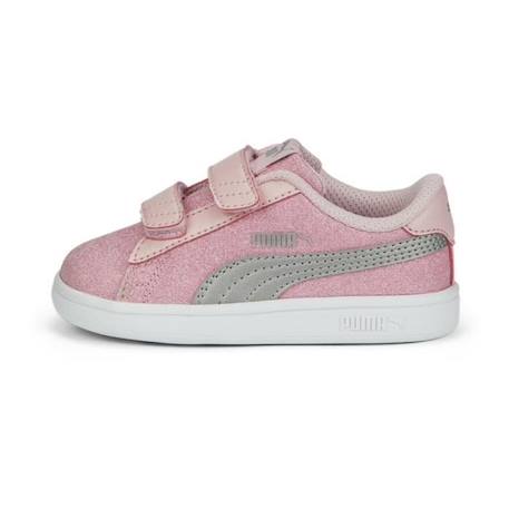 Basket Puma SMASH V2 GLITZ GLAM Bébé - Rose ROSE 1 - vertbaudet enfant 