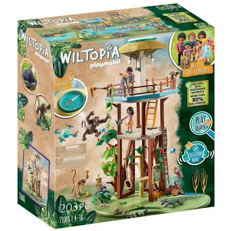 Tour de recherche avec boussole PLAYMOBIL - Wiltopia - 203 pièces - 80% de matériaux recyclés ou biosourcés MARRON 1 - vertbaudet enfant 