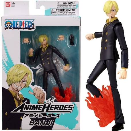 Figurine Anime Heroes 17 cm Sanji - BANDAI One Piece NOIR 1 - vertbaudet enfant 