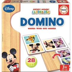 -Jeu de domino en bois Mickey - EDUCA - Domino bois Mickey - Mixte - Enfant - Multicolore