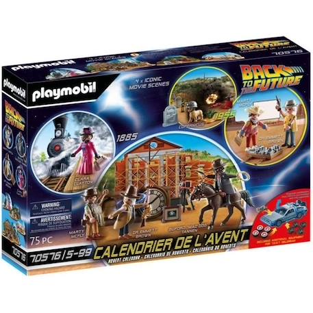 Calendrier de l'Avent PLAYMOBIL - Retour Vers Le Futur Part III - 75 pièces NOIR 1 - vertbaudet enfant 