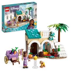 Jouet-Jeux d'imagination-LEGO® Disney Wish 43223 Asha dans la Ville de Rosas, avec Poupée Asha, Jouet de Chèvre Valentino et Figurine Star, Film Wish