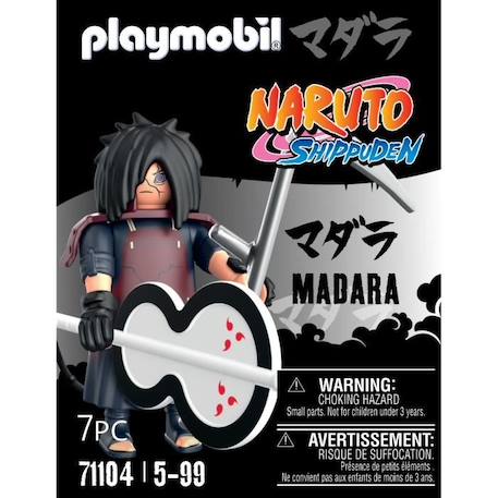 PLAYMOBIL - Naruto Shippuden - Figurine Madara avec accessoires - 8 pièces BLEU 3 - vertbaudet enfant 