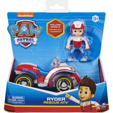 Véhicule Pat' Patrouille avec figurine Ryder - 15 cm - PAW PATROL - Rouge ROUGE 5 - vertbaudet enfant 