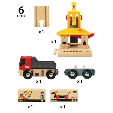 Brio World Grue de Chargement de Marchandises - Accessoire pour circuit de train en bois - Ravensburger - Mixte dès 3 ans - 33280 BEIGE 4 - vertbaudet enfant 