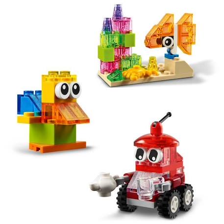 LEGO® 4+ Classic 11013 Briques transparentes créatives, Jeu de construction en briques incluant des animaux pour enfants JAUNE 3 - vertbaudet enfant 