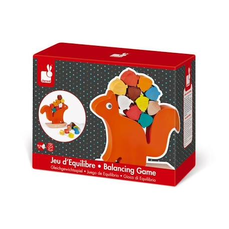 JANOD - Nutty Balance (bois) - Jeu d'équilibre pour bébé de 18 mois - Multicolore ORANGE 4 - vertbaudet enfant 