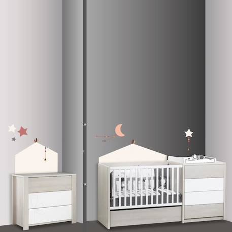 Stickers muraux - Sauthon - Timouki - Pour chambre d'enfant - Gris GRIS 1 - vertbaudet enfant 