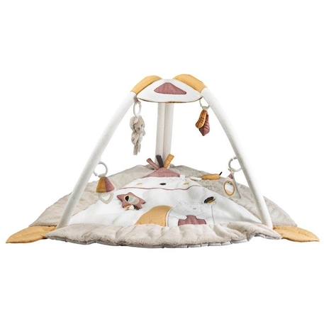 Tapis d'éveil Tipi bébé 77x77cm en polyester beige BEIGE 1 - vertbaudet enfant 