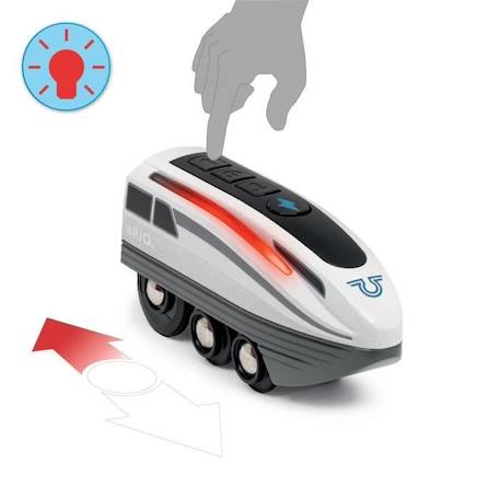 Brio - Train électrique Locomotive à piles Super Rapide BLANC 6 - vertbaudet enfant 