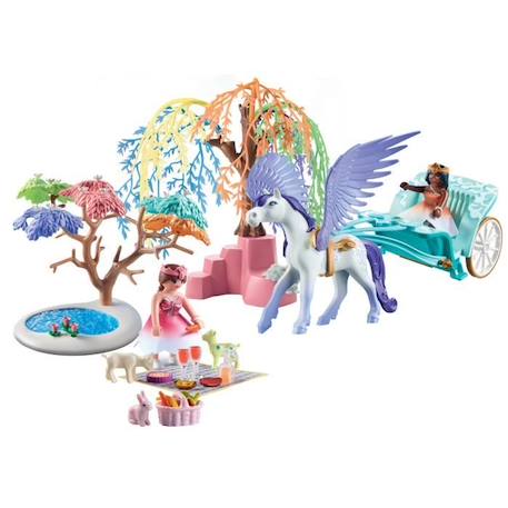 PLAYMOBIL - 71246 - Princesses - Calèche et cheval ailé - 101 pièces - Magic BLEU 2 - vertbaudet enfant 