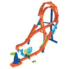 Jouet-Jeux d'imagination-Figurines, mini mondes, héros et animaux-Hot Wheels - Cascade Grand Huit - Coffret 2 pistes et 1 voiture - Petite Voiture - 4 ans et +